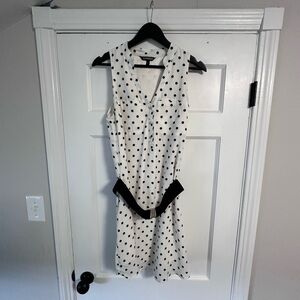 Express Black and White Polka Dot Dress